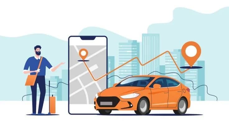 Luxury Taxi at Sunset